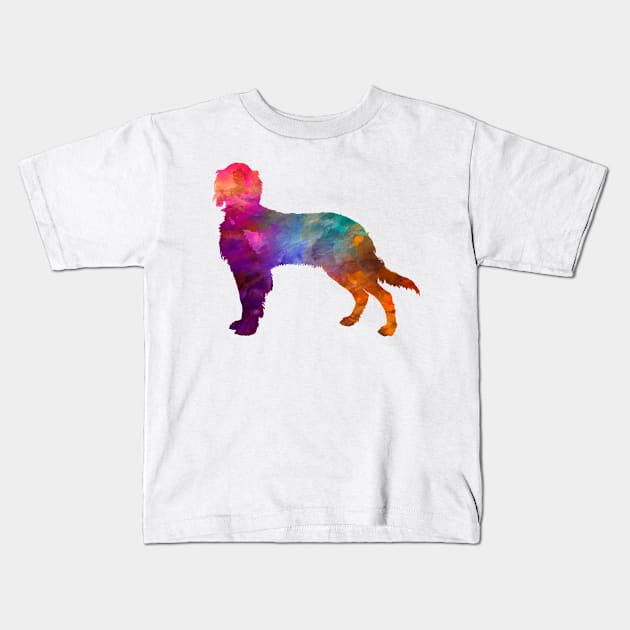 Picardy Spaniel in watercolor Kids T-Shirt by PaulrommerArt